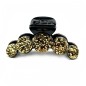 Pince cheveux fantaisie à paillettes 7cm - doré