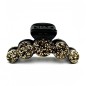 Pince cheveux fantaisie à paillettes 7cm - doré
