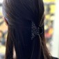 Pince cheveux à paillettes 7cm - Mauve
