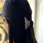 Pince cheveux à paillettes 7cm - Mauve