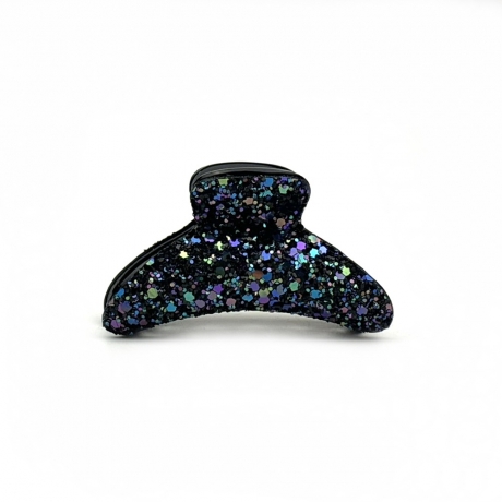 Pince cheveux à paillettes 7cm - bleu multi