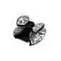 Pince cheveux noeud à paillettes 4cm - argent Pince cheveux noeud à paillettes 4cm - argent