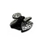 Pince cheveux noeud à paillettes 4cm - argent Pince cheveux noeud à paillettes 4cm - argent