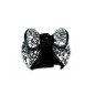 Pince cheveux noeud à paillettes 4cm - argent Pince cheveux noeud à paillettes 4cm - argent