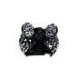 Pince cheveux noeud à paillettes 4cm - Gris Pince cheveux noeud à paillettes 4cm - Gris