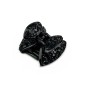 Pince cheveux noeud à paillettes 4cm - Noir