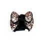 Pince cheveux noeud à paillettes 4cm - Or rose Pince cheveux noeud à paillettes 4cm - Or rose