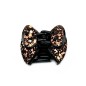 Pince cheveux noeud à paillettes 4cm - Marron Pince cheveux noeud à paillettes 4cm - Marron