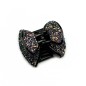 Pince cheveux noeud à paillettes 4cm - Mauve