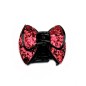 Pince cheveux noeud à paillettes 4cm - Rouge