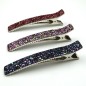 Grande pince cheveux paillettes 12.5cm - bleu multi