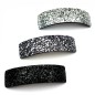 Barrette cheveux paillette incurvée 9.5cm - noir Barrette cheveux paillette incurvée 9.5cm - noir