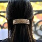 Barrette cheveux paillette incurvée 9.5cm - Bleu multicolore