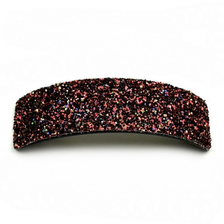 Barrette cheveux paillette incurvée 9.5cm - rouge