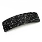 Barrette cheveux paillette incurvée 9.5cm - noir argent Barrette cheveux paillette incurvée 9.5cm - noir argent