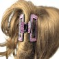 Pince cheveux paillette 8cm - noir multi Pince cheveux paillette 8cm - noir multi