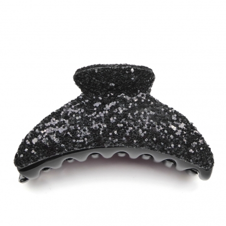 Pince cheveux paillette 9cm - noir