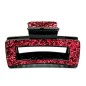 Pince cheveux paillette 8cm - rouge