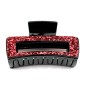 Pince cheveux paillette 8cm - rouge