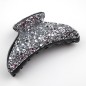 Pince cheveux paillette 9cm - argenté