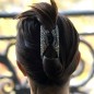 Pince cheveux paillette 9cm - mauve