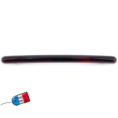Barrette cheveux classique longue et fine "Made in France" 10.5cmx0.7cm marron