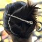 Grande pince cheveux concorde ligne strass 13cm - argent Grande pince cheveux concorde ligne strass 13cm - argent