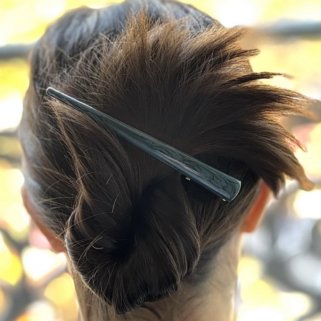 Grande pince cheveux concorde émail 13cm - bleu