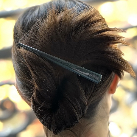 Grande pince cheveux concorde émail 13cm - bleu