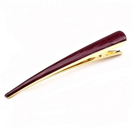 Grande pince cheveux concorde émail 13cm - rouge