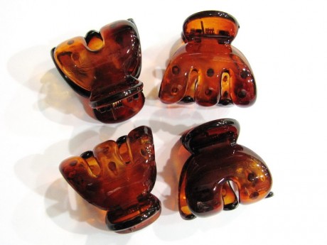 Pinces cheveux marron lot de 6pcs  28mm