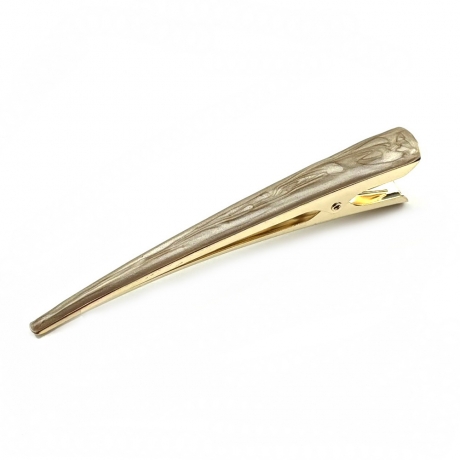Grande pince cheveux concorde émail 13cm - beige