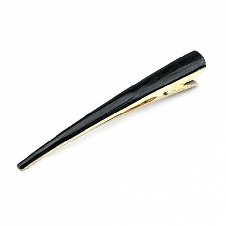 Grande pince cheveux concorde émail 13cm - noir