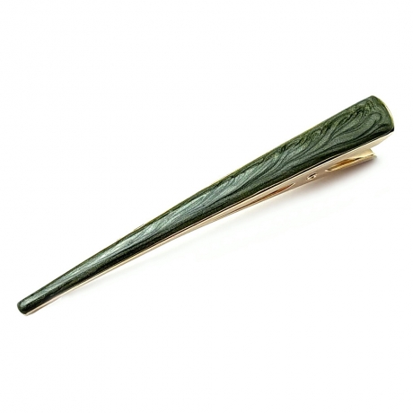 Grande pince cheveux concorde émail 13cm - vert
