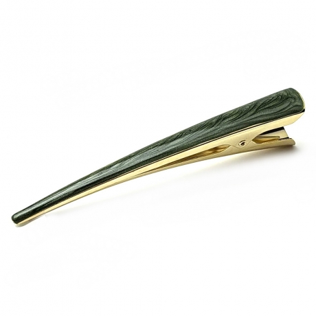 Grande pince cheveux concorde émail 13cm - vert