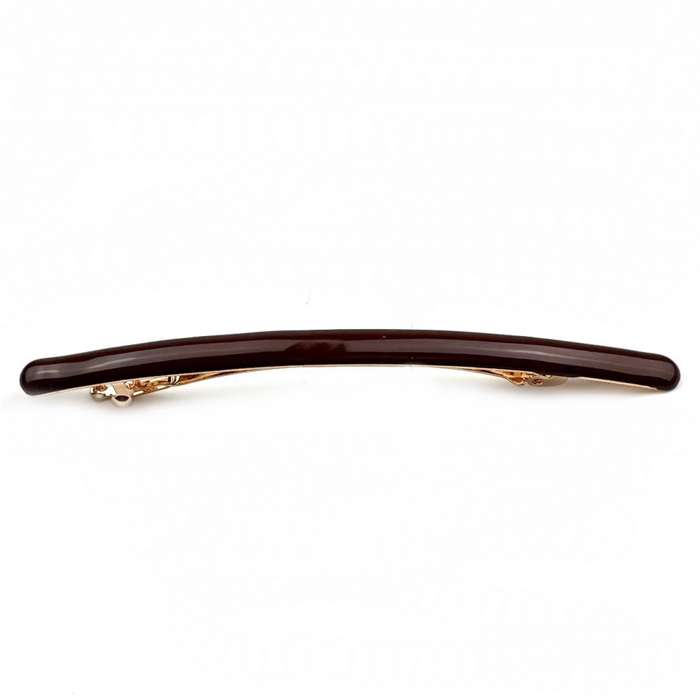 Barrette cheveux émail fine 10cm - bordeaux