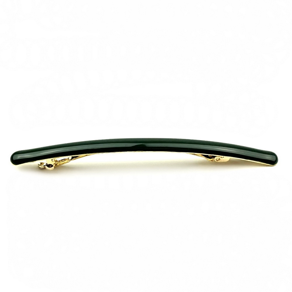 Barrette cheveux émail fine 10cm - vert Barrette cheveux émail fine 10cm - vert