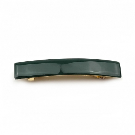Barrette cheveux émail 9cm - vert