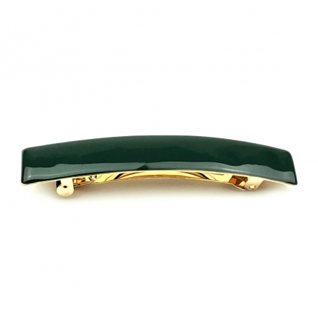 Barrette cheveux émail 9cm - vert