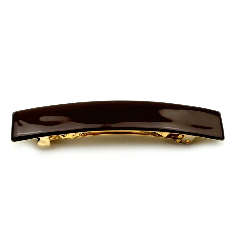 Barrette cheveux émail 9cm - marron Barrette cheveux émail 9cm - marron