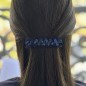 Barrette cheveux sequin et tulle 9cm - bleu nuit Barrette cheveux sequin et tulle 9cm - bleu nuit