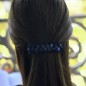 Barrette cheveux sequin et tulle 9cm - bleu nuit Barrette cheveux sequin et tulle 9cm - bleu nuit