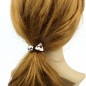 Elastique cheveux avec perle triangle effet cristal - rose