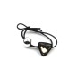 Elastique cheveux avec perle triangle effet cristal - beige