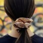 Gros chouchou métallisé 12cm - doré