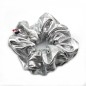 Gros chouchou métallisé 12cm - argent