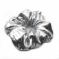Gros chouchou métallisé 12cm - argent