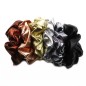 Gros chouchou métallisé 12cm - gris Gros chouchou métallisé 12cm - gris