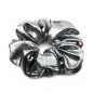 Gros chouchou métallisé 12cm - gris Gros chouchou métallisé 12cm - gris
