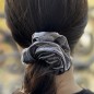 Gros chouchou métallisé 12cm - noir